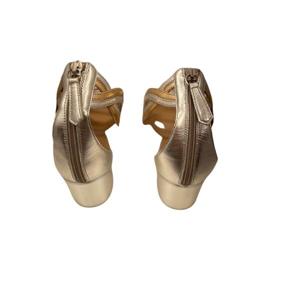 Aquazzura Moonray Metallic Sandal Women's 39.5 Made in Italy - Picture 3 of 5